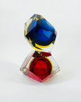 1950s FACETED MURANO COBALT BLUE GOLD GEODE BOWL