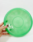 ANTIQUE JOBLING GREEN JADE URANIUM GLASS FLOAT BOWL