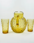 1970s ITALIAN AMBER BARK GLASSES