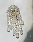 ANTIQUE BEADED CRYSTAL TASSEL BROOCH