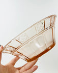ANTIQUE DEPRESSION PINK PRESSED GLASS PLATE/BOWL/DINNER SERVICE