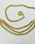 1990s CHANEL MATELASSE GOLD PLATED LOGO BELT