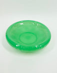 ANTIQUE JOBLING GREEN JADE URANIUM GLASS FLOAT BOWL