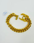 1995 CHANEL CC LOGO TURNKEY BRACELET