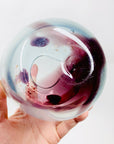 PURPLE ART GLASS OVOID VASE