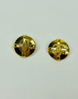 1996 CHANEL CC LOGO FILIGREE RIBBONS BUTTON CLIP ON EARRINGS