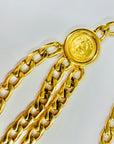 1990s CHANEL MATELASSE GOLD PLATED LOGO BELT