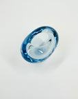 1960s HOLMEGAARD BLUE GLASS MINI HEART VASE BY PER LUTKEN