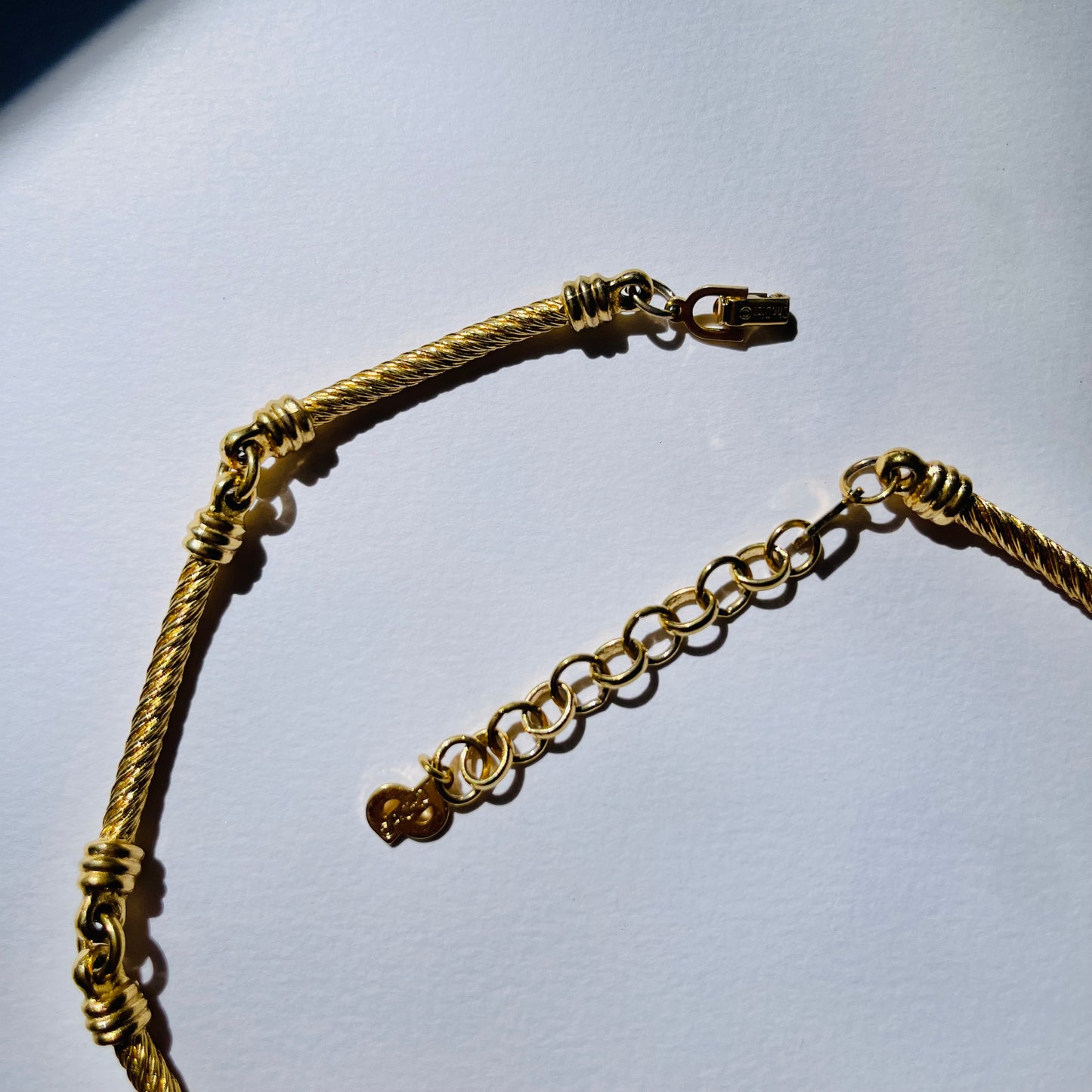 1980s CHRISTIAN DIOR T-BAR LINKS NECKLACE