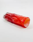 CASED RED BARK GLASS VASE