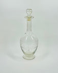 ANTIQUE VICTORIAN ETCHED GLASS DECANTER SET