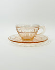ANTIQUE DEPRESSION PINK PRESSED GLASS PLATE/BOWL/DINNER SERVICE