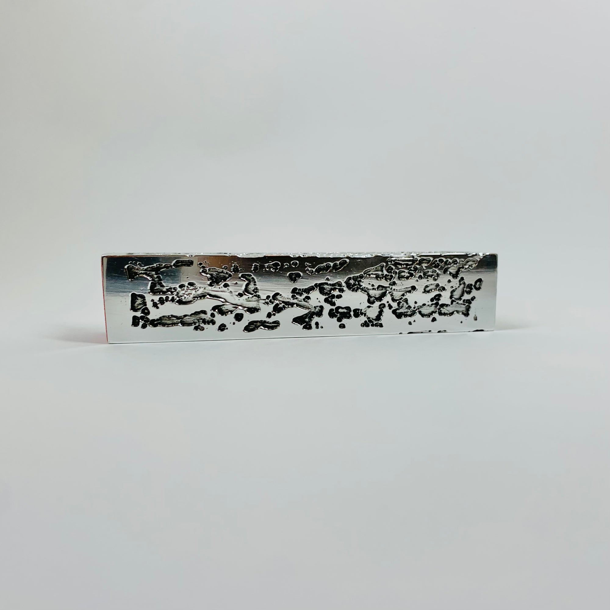 MCM WEST GERMAN BRUTALIST STAINLESS STEEL TUBE VASE