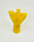 MIDCENTURY SIGNED FINNISH GLASS HANDKERCHIEF POIMU VASE BY INKERI TOIKKA FOR NUUTAJARVI NOTSJO