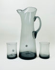 1950s POLISH GREY GLASS JUG SET