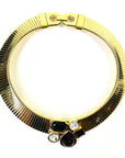1980s GIVENCY TUBOGAS LINKS DIAMANTÉ PENDANT NECKLACE