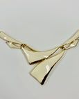 80s BARCS WHITE ENAMEL KNOT NECKLACE SUITE