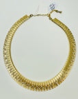 1950s CORO ROSE TEXTURED ETCHED X CLEOPATRA NECKLACE