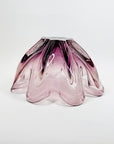 LARGE 1970s JAPANESE PURPLE GLASS HANDKERCHIEF BOWL/VASE
