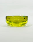 1940s LIME GREEN MURANO URANIUM SOMMERSO GLASS BOWL/ASHTRAY