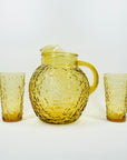 1970s ITALIAN AMBER BARK GLASSES