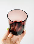 1950s POLISH PURPLE AMETHYST GLASS TUMBLERS