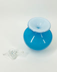 1990s HAND MADE BLUE SOMMERSO GLASS PERFUME BOTTLE