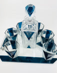 KARL PALDA TEAL BLACK DECANTER SET