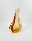 1960s SPACE AGE SKLO UNION AMBER GLASS VASE