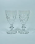 ANTIQUE ENGLISH STUART CRYSTAL FOOTED WINE GLASSES