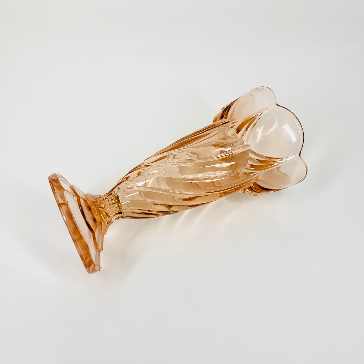 ART DECO PINK FOOTED VASE