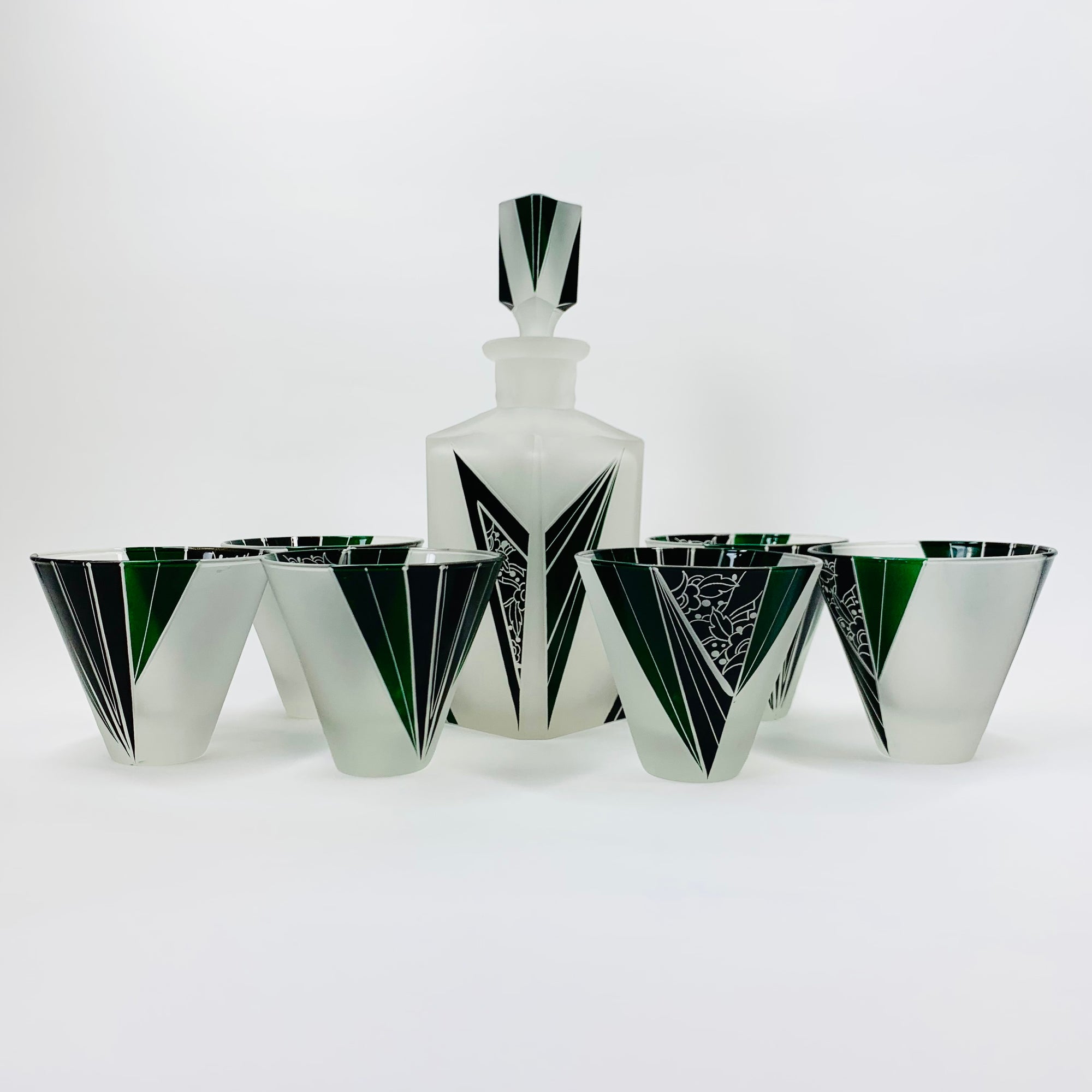 KARL PALDA GREEN BLACK DECANTER SET