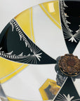 KARL PALDA GOLD BLACK FISH STEM BOWL