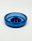 1960s SIGNED HOLMEGAARD COBALT BLUE GLASS TRINKET BOWL/ASHTRAY