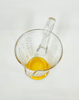 ANTIQUE STUART AMBER ETCHED CRYSTAL JUG SET