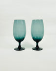 1960s SWEDISH CHRISTINA BLUE TEAL CASED GLASSES