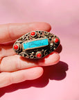 INDIAN TURQUOISE CARNELIAN RING