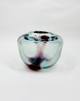 PURPLE ART GLASS OVOID VASE