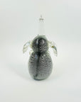 VINTAGE CZECH SILVER AVENTURINE ART GLASS ELEPHANT