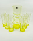 MIDCENTURY FINNISH URANIUM GLASS JUG SET BY NANNY STILL FOR RIIHIMAEN LASI