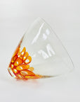 ORANGE ABSTRACT ART GLASS VASE