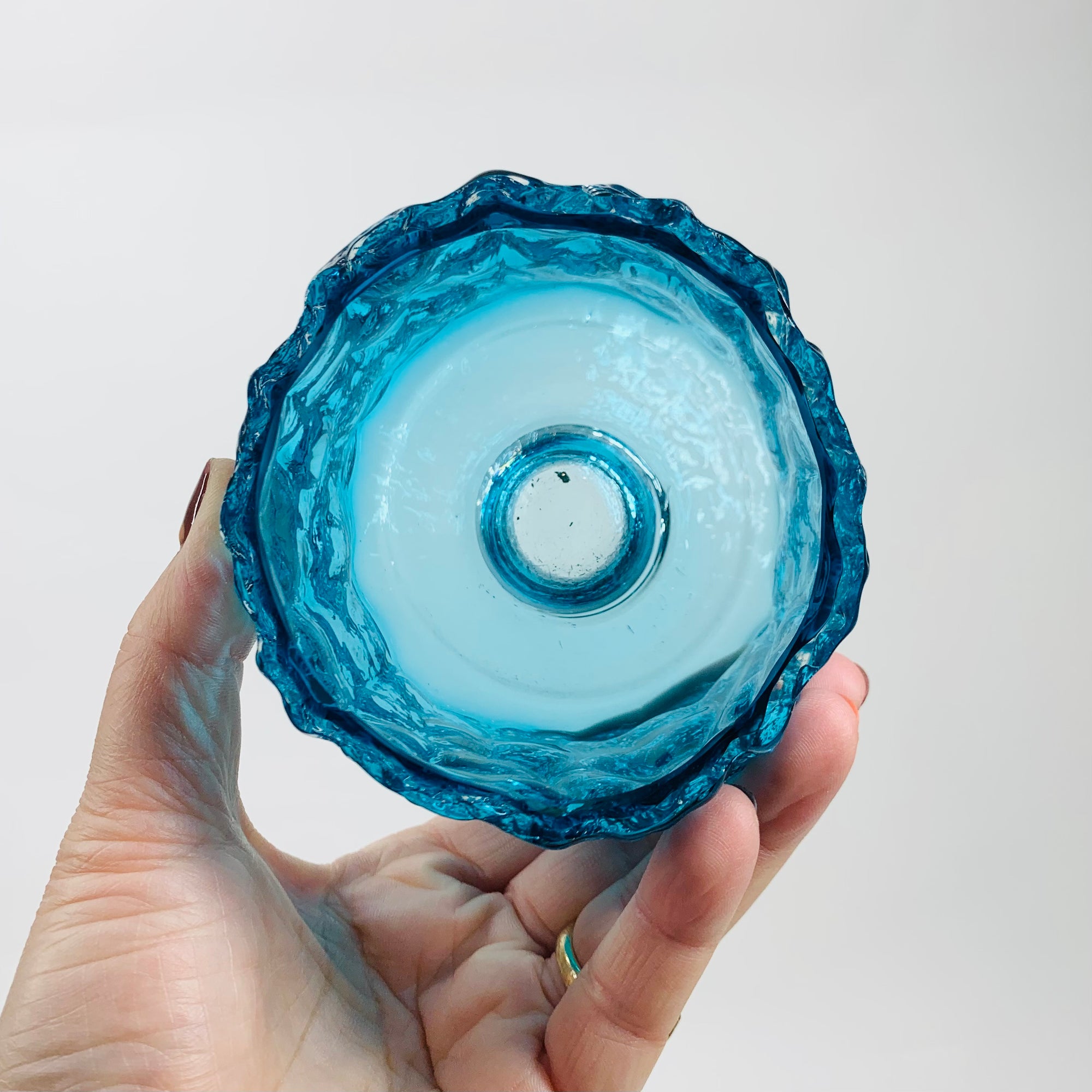 GEOFFREY BAXTER BARK GLASS CANDLE HOLDER