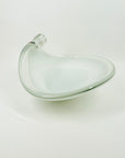 1970s JAPANESE CASED WHITE GLASS HOKUSAI WAVES BOWL