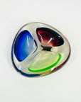 1950s MURANO RED GREEN BLUE BOWL/ASHTRAY