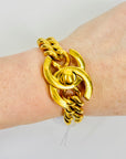 1995 CHANEL CC LOGO TURNKEY BRACELET