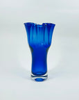 MIDCENTURY SIGNED FINNISH GLASS HANDKERCHIEF POIMU VASE BY INKERI TOIKKA FOR NUUTAJARVI NOTSJO