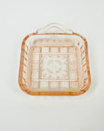 ANTIQUE DEPRESSION PINK PRESSED GLASS PLATE/BOWL/DINNER SERVICE