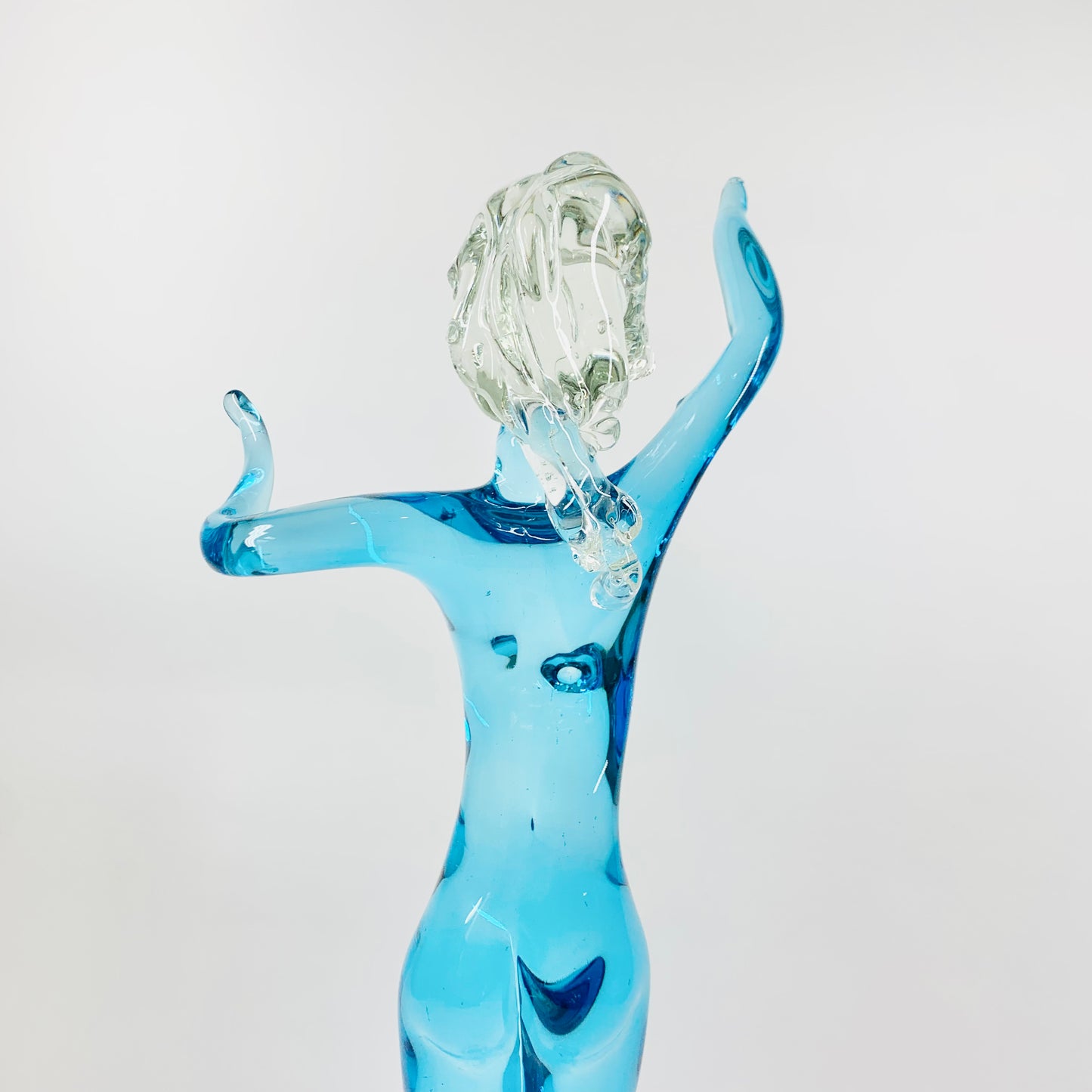 BLUE MURANO DANCING LADY SCULPTURE