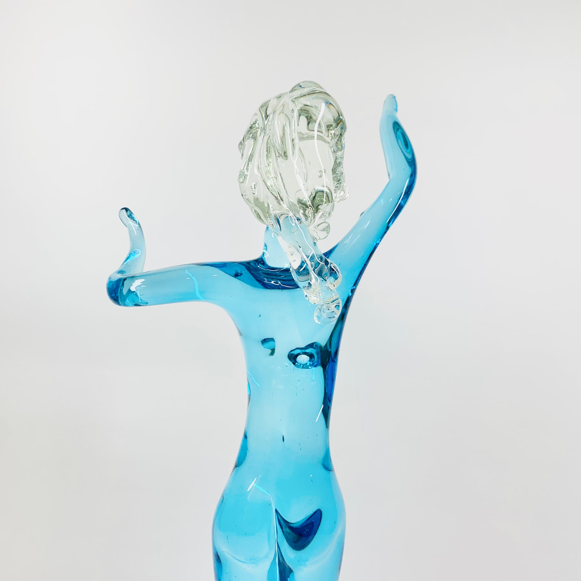BLUE MURANO DANCING LADY SCULPTURE