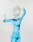BLUE MURANO DANCING LADY SCULPTURE
